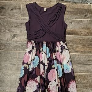 Anthropologie Purple Floral Dress